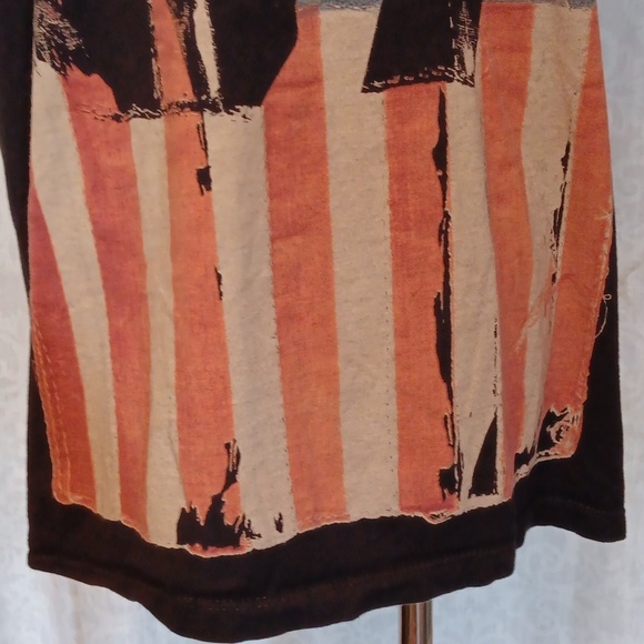 Men's Ring of Fire Shredded Flag Shirt Size Medium - Picture 4 of 11